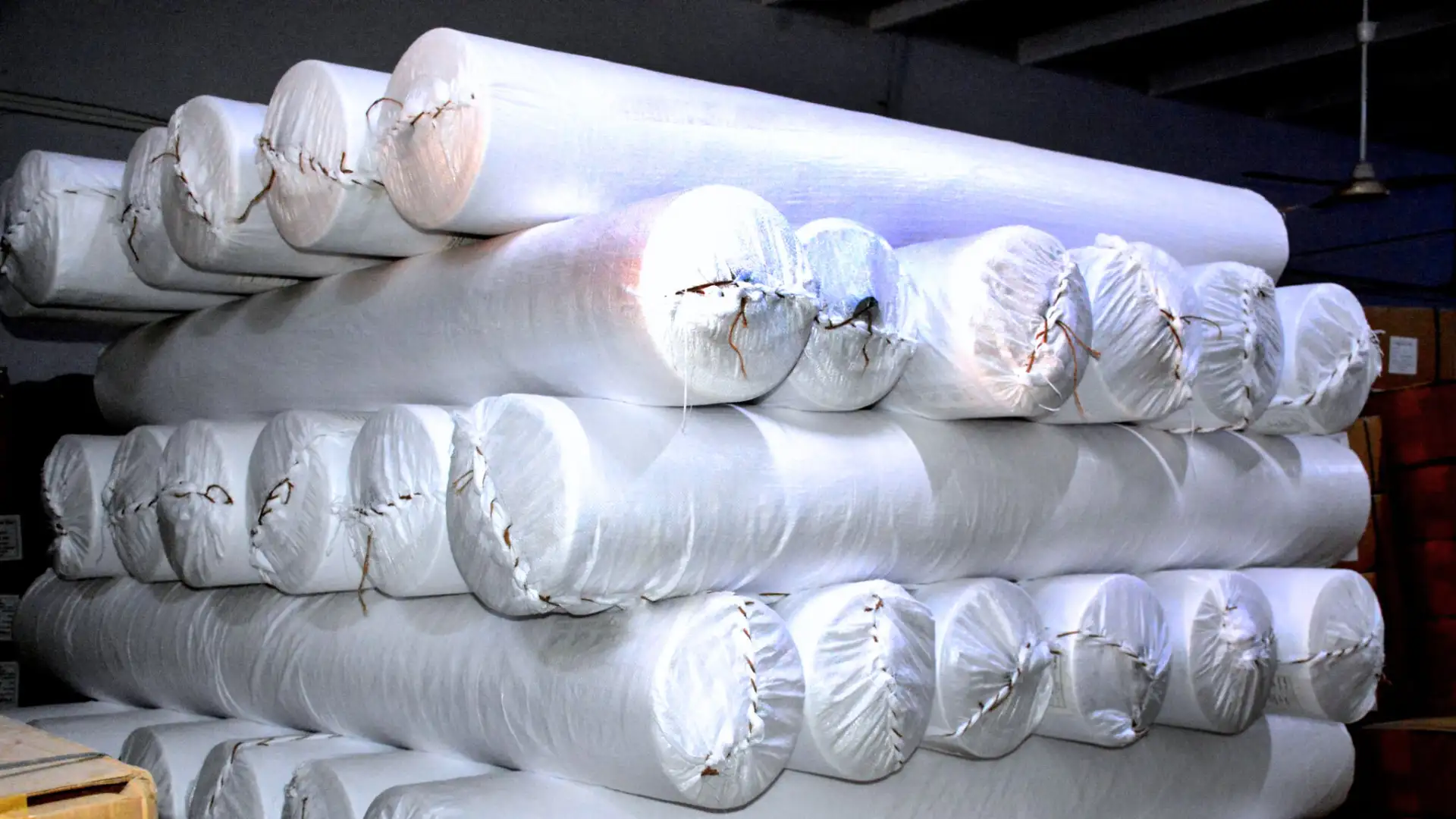Fabric Rolls Packed International Linens